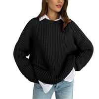 SKPBlutn prevelizirana dukserica za žene pulover vrhovi labavi odjeća za okruglim vratom Zimski jesen