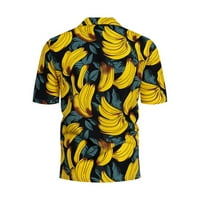 Tklpehg Muške havajske majice kratki rukav ljetni havajski tisak reverske košulje modne majice kratkih