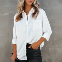 Fesfesfes Ženska bluza Ležerne prilike Ležerne prilike dugih rukava Majica u boji Ljetne košulje na prodaju