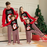 Podudaranje porodične pidžame postavlja Božić PJ-a sa slovom i plaćenim tiskanim magijom dugih rukava