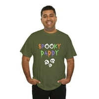 Spooky tata Halloween lubanje zabavna grafička majica unispor teški pamučni tee