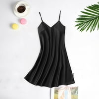 GUZOM spavaćice za žensku modnu klizačku haljinu Udobnost noćni seri - crna veličina S