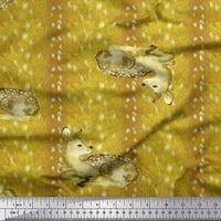 Soimoi zelena pamučna kambrična tkaninska tkanina jelena životinjska koža tiskana zanata tkanina sa dvorištem široko