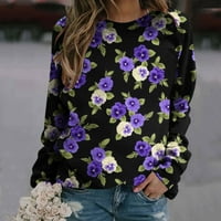 Smihono Clearence Majice za žene vrhovi bluza Pulover Žene Ljeto Modni labavi povremeni šareni cvijet