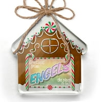Ornament tiskani jednostrani pozdravi iz Engela, Vintage razglednica Božić Neonblond