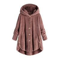 Zimski kaputi za ženska topla plišana dugljiva dugačka jakna casual labav fleece modni kardigan odjeću