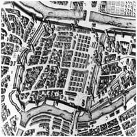 Moskva: Kitai-gorod karta. Nplan iz okruga Kitai-Gorod u Moskvi, Rusija, 17. vek. Poster Print by