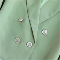 KPOPLK Blazer jakne za žene plus veličine Poslovni casual dugački bluže radni ured otvoren prednji dugi rukav na vrhu kardiganskih kaputa na vrhu Green, S