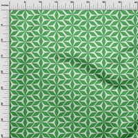Onuone pamučna kambrična zelena tkanina geometrijska haljina materijala materijala od tkanina od dvorišta