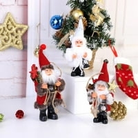 Božićna figura koja stoji plišana santa claus s kerozinskim svjetiljkama ukrasi za uređenje ureda za