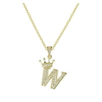 Engleska slova Puna dijamantska privjeska ogrlica za ženske ogrlice za rhinestone za žene A Z abeceda