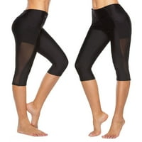Joga hlače za žene sa džepovima Ženske gamaše Patchwork mrežne džepove pantalone Fitness Yoga nogavica Je3199