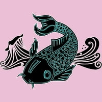 Biolumininentni Koi Fish Girls Pink Graphic Tee - Dizajn ljudi