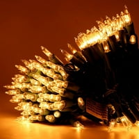 HODODO vrtni vrt božićni ukras LED striptiz svjetlo 4AA strana baterije na zabaci vjenčanja 100LED zelena žica božićna svjetla svjetlost