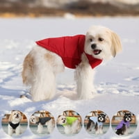 Vjetrootporni pas zimski kaput Mekana jakna za pse Topla pasa Vest hladnog vremena za kućne ljubimce za male srednjeg psa, vino crveno, l