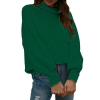Žene Ležerne prilike dugih rukava Duks lagani pulover džemper Top džemperi za žene pulover džemper zeleni
