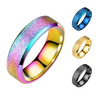 Dvostruko zamrznute rubne prstenove prstena za prstenje žene muškarci Par nakit poklon