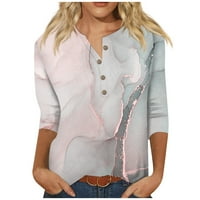 Košulje za žene za žene Slatke grafičke tenske bluze Ležerne prilike plus veličina Basic Tops Pulover Ženski Ljetni vrhovi