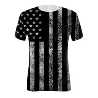 Dan nezavisnosti Žene Ljetni vrhovi Američka zastava Štampane majice o vratu kratka rukav casual bluza