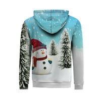 Muški i ženski dugi rukav 3D džemper za print za posadu Božićni elementi Ležerni džemper s topljenjem Hod8SL4488467