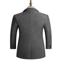 Cindysus Muška graška kaput reverska jakna dugih rukava kaputi zimska topla odjeća Srednja duljina nadmašuje