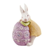 Resin Bunny Eggs Ormits Proljeće Uskršnje ukrašavanje statue figurine minijaturne