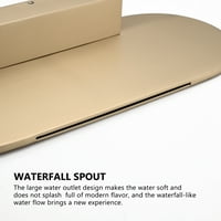 MyDepot Zlatni zidni vodopad Slap s jednim ručicama, luksuzno učvršćivanje kupaonice