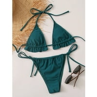 Ženski kupaći kostimi dvije pune boje plus veličine plaže za plažu Bikini kupališta bikini setovi
