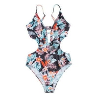 Žene kupaći kostim za kupanje za žene Žene Cvjetni print kupaći kostim visokim strukom Monokini kupaći