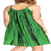 Uvala Ženska opuštena haljina za špagete L- Green-AC944