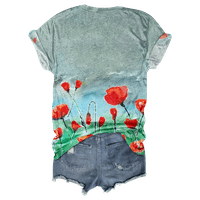 Cvjetni ispis žena V izrez Ležerne prilike ženske majice za žene