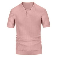 Uorcsa Dnevno modno ležerne tipke čvrsto muške majice ružičasta