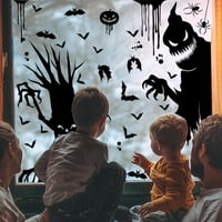Zidna naljepnica Dekorativni vodootporni preklopljiv Halloween Glass prozor Ghost Zombie Decal za dom