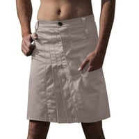 Koaiezne pantalone za muškarce modni muški modni casual škotskog stila Retro punog džepa nagnuta suknja