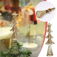 Tarmeek Božićni ukrasi Nova stabla za ukrašavanje božićnog stabla TOP Trodimenzionalni ukras od kovanog gvožđa od pet osnivanih zvijezda