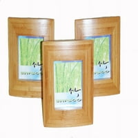 Bambusov glatki trostruki okvir za fotografije, smeđa