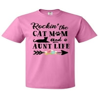 Inktastic Rockin 'mačja majica mačke i tetke