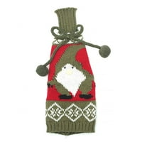 Dragonus Slatki božićni džemper poklopac za boce vina, ručno rađeni džemper za vino za božićne ukrase Slatki božićni džemper zabave