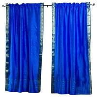 Pocket Blue Rod Sheer Sari zavjesa za zavjese - 60W 108L - par