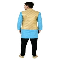 Sonakshi modni muški brokatski prsluk bandhgala svečana jakvkal nehru jakna, boja: beige4, veličina: