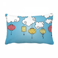 Šareni crtani oblačni uzorak bacaju jastuk lumbalni umetnik