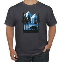 Wild Bobby, California Cali Bear Redwoods, ljubavnik životinja, muškarci Grafičke mase, drveni ugljen,