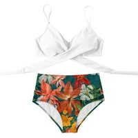 Aaiyomet zavoj up Split odjeća za plažu visoko kolor plivajući kupaći kostim bikini, strukto dvojice