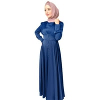 Slatke ljetne haljine za žene Čvrsti rukav za later Abaya Arap Kaftan midi haljine za žene