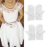 Satenske rukavice, siguran stručnjak Exquisite postavlja univerzalne djevojke satenske fantastične rukavice za svadbenu zabavu za posebnu priliku bijela