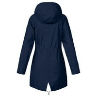 IOPQO Womenska jakna jesena odlična plus gusta topla žeod kapuljača veličine vjetrootporna zima vanjski