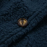 Ženski zimski kaputi Ležerne prilike plus plišani džepovi za pljuskove džepove Gumb Gumbi Cardiganski