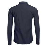 Oxford Stretch Zip majica za muškarce Business Lažni gumb Zipper Up haljine majice Ležerne službene