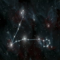 Zbitcija umjetnika Constellation Riba riba. Sazvežđa uključuje zvijezde Alpha piscij i eta piscijum.