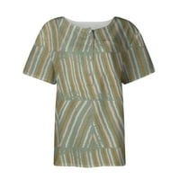 Ženski vrhovi kratkih rukava ispisana bluza Ležerne prilike za žene Ljeto V-izrez T-majice Tuničke majice